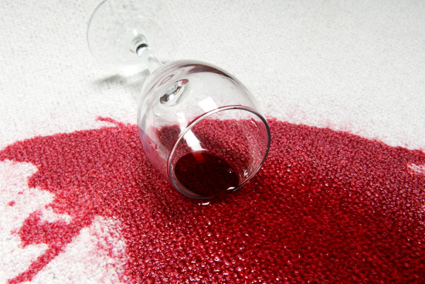 What to do when you spill red wine on your carpet